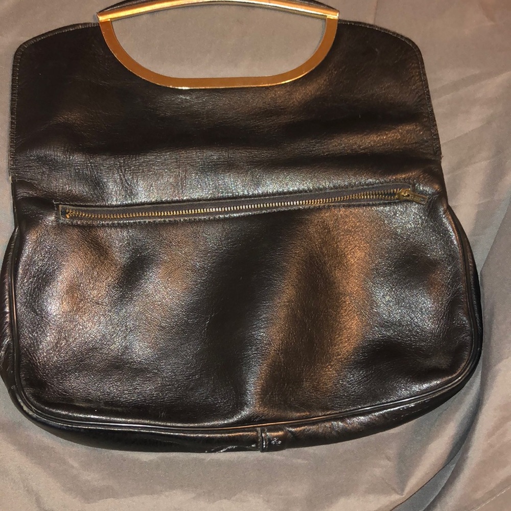 Letisse Leather Fold Over Clutch